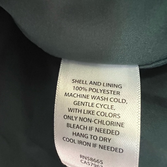 Halogen emerald green zip-up jacket Bell Sleeves with adjustable drawstrings Med - Picture 6 of 6